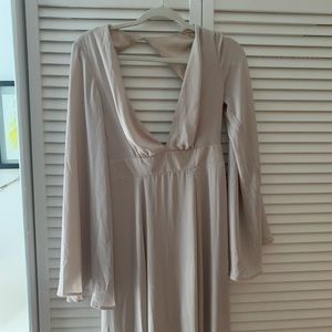 Small Show Me Your MuMu Venus Flare Maxi Dress - tan